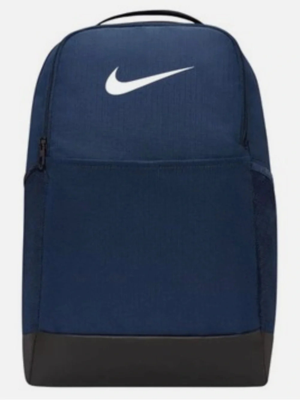 New Nike Brasilia navy blue and Black medium Men's Backpack with White Swoosh